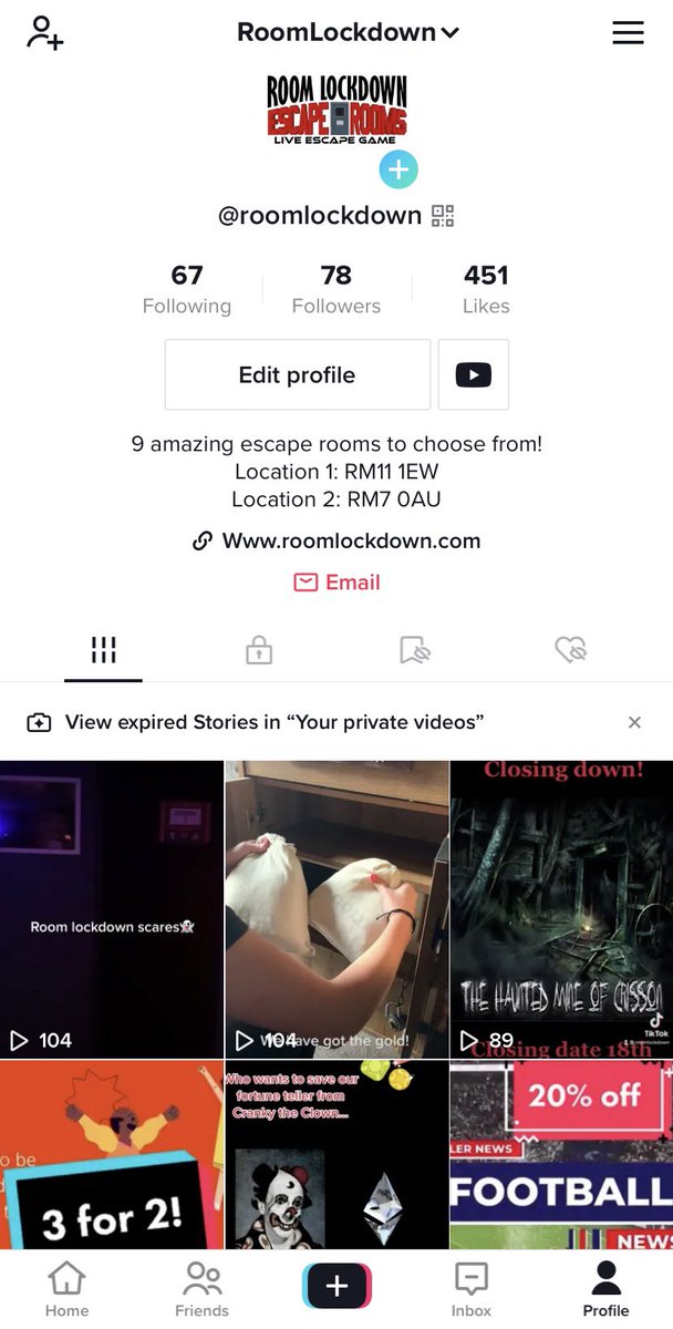 RoomLockdown's tweet image. Don’t forget to follow us on tiktok!

We have funny videos, updates on new games and updates with any discounts!

#escape #escaperooms #games #funny #funnyvideos #tiktok #follow #hornchurch #romford