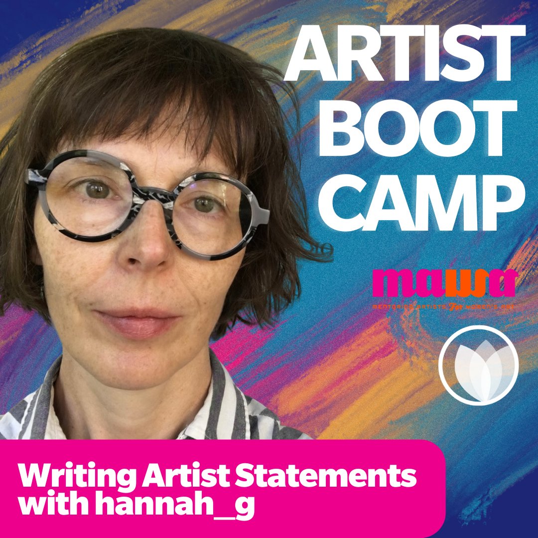Our next Artist Boot Camp with MAWA is coming up in October!

We're excited to present Writing Artist Statements with hannah_g!

Date: October 12, 2022
Time: 7pm - 9pm
Location: Online 
Register for this FREE workshop today: bit.ly/3BJ6o6S
