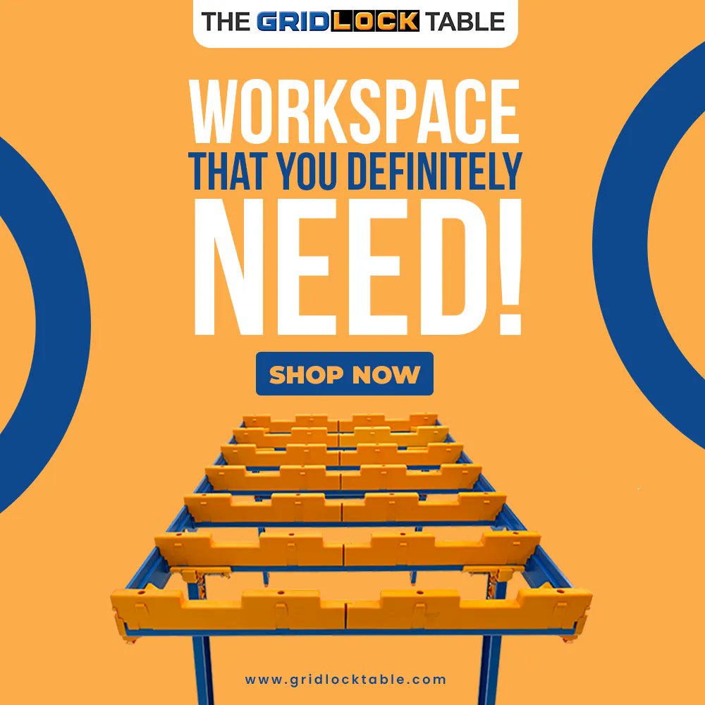 gridlock_table's tweet photo. There are several manufacturing or assembling tasks that you need to perform on a daily basis, either, it's in a personal space or at a professional level. Having a Gridlock Table will allow you to perform all such tasks smoothly.  
.
...
#Gridlocktable #diy #constructiontable https://t.co/CjWVH9Nhng