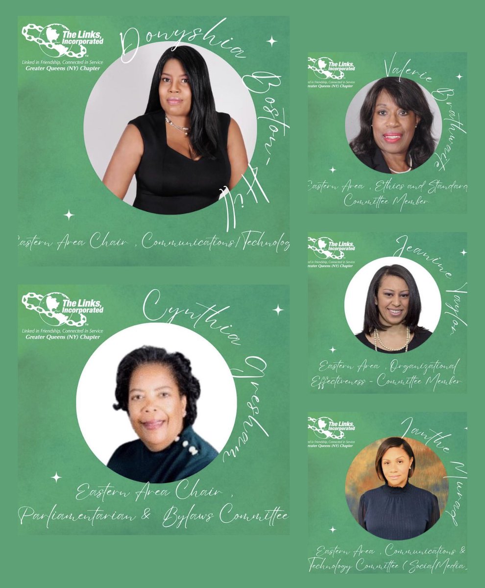 GQL1996's tweet photo. #GQLinks extends a warm and heartfelt congratulations to a few of our very own on their new roles in our Eastern Area.
We are so very proud of all that you have accomplished and appreciate your continued dedicated leadership!
#ealinks #GreaterQueensLinks
#Linkslnc https://t.co/qPHAvpX770