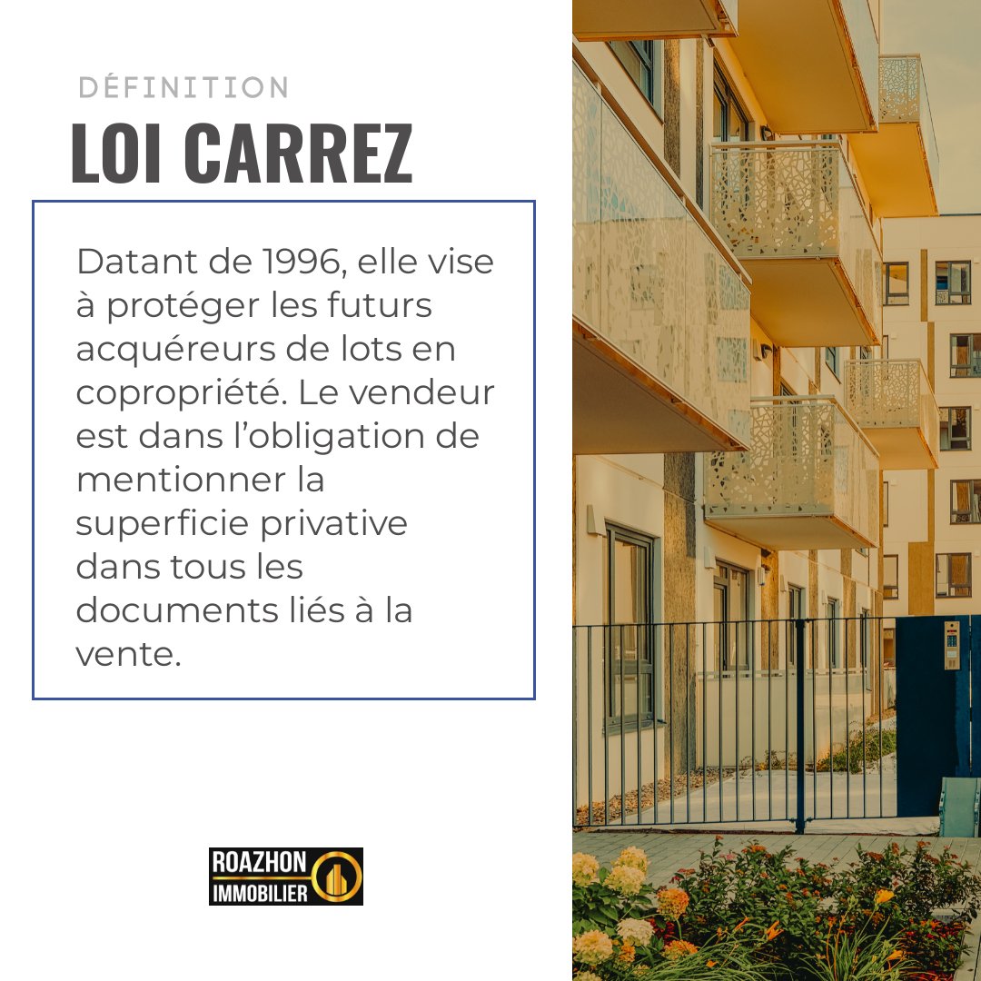 La superficie recherchée figure parmi les critères essentiels à prendre en compte lors d'un #AchatImmobilier. 🏠

C'est là qu'intervient la loi Carrez ! ⚖

Elle protège les potentiels acquéreurs contre une éventuelle surestimation de la superficie du logement par le vendeur. 🛡