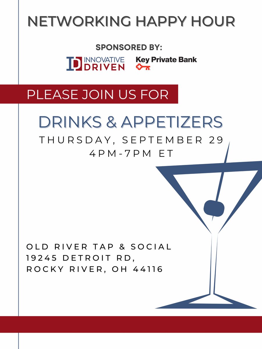 Join us on September 29th for a few drinks, small bites, and a good time with your friends at Innovative Driven! Click the link to RSVP: bit.ly/2022ohiohappyh…