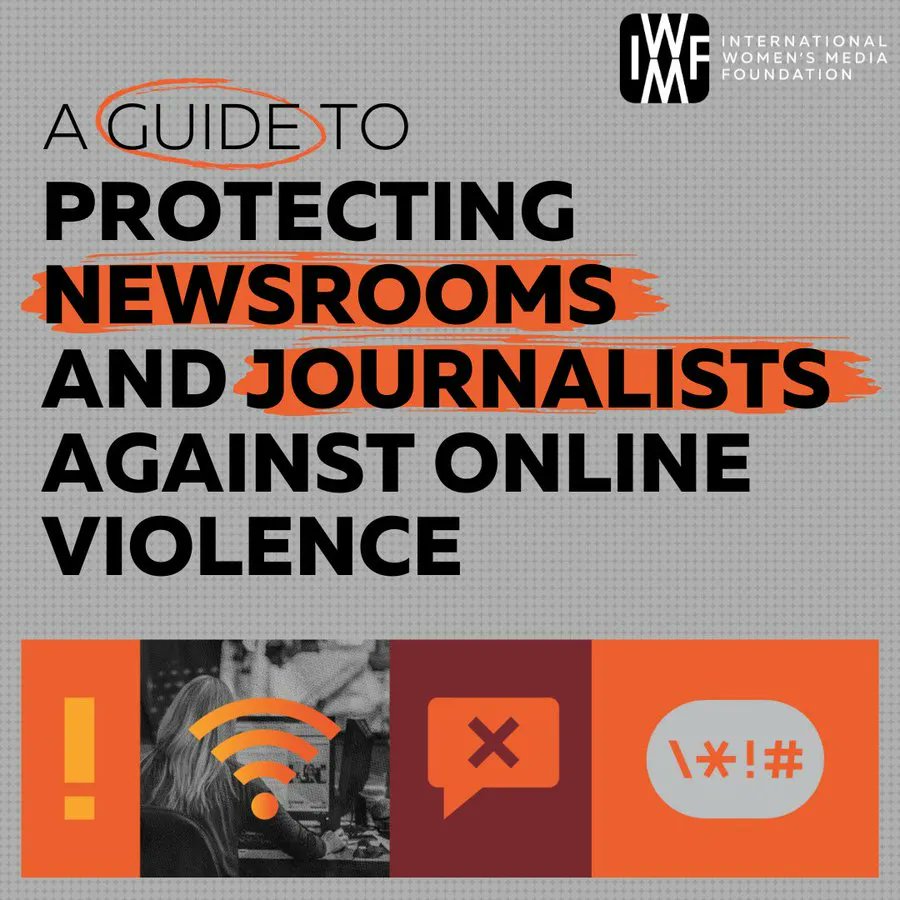 Online violence disproportionately affects women &amp; diverse journalists.

<a href="/IWMF/">International Women's Media Foundation</a>'s new guide details policies &amp; best practices newsrooms can implement to better protect staff members who are targeted simply for doing their jobs. buff.ly/3BzqBM2 <a href="/CFWIJ/">#WomenInJournalism</a> <a href="/iawrt/">IAWRT</a> <a href="/RealAWiM/">African Women in Media (AWiM)</a>