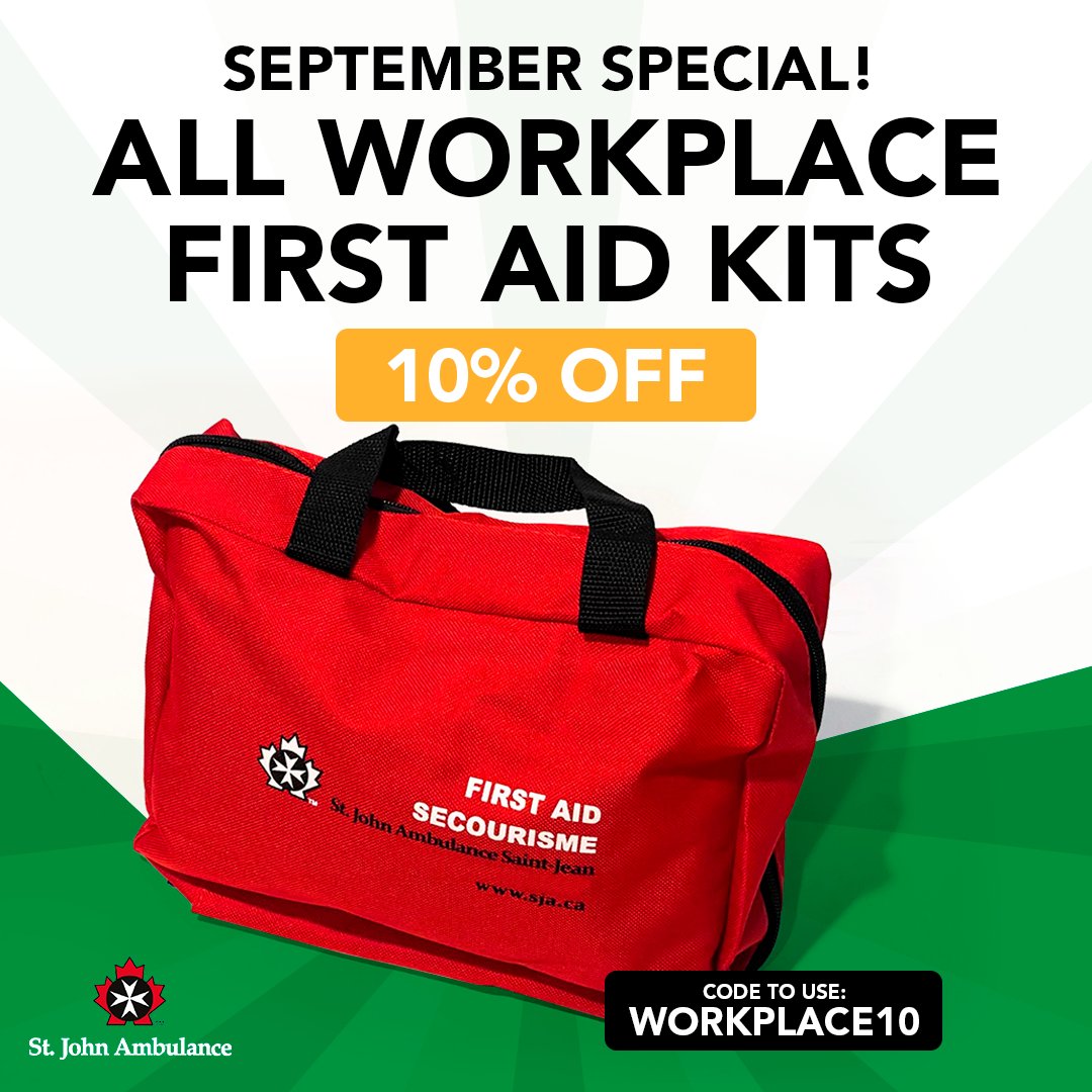 Keep your workspace safe this fall. Get 10% off our workplace first aid kits. 💚

Promo Code: WORKPLACE10

Shop Now! ow.ly/4X1h50KvVsy

#safetyfirst