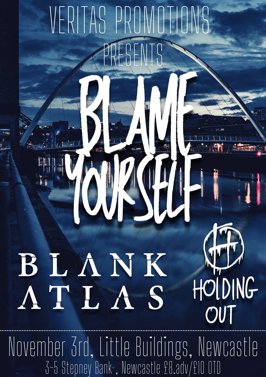 Holding Out (@holdingoutuk) on Twitter photo Announcement no.2
We're playing <a href="/LttleBuildings/">Little Buildings</a> with Blame Yourself and <a href="/BlankAtlasBand/">Blank Atlas</a> on November 3rd! Grab your tickets below:
ticketweb.uk/event/blame-yo… Announcement no.2
We're playing <a href="/LttleBuildings/">Little Buildings</a> with Blame Yourself and <a href="/BlankAtlasBand/">Blank Atlas</a> on November 3rd! Grab your tickets below:
ticketweb.uk/event/blame-yo…