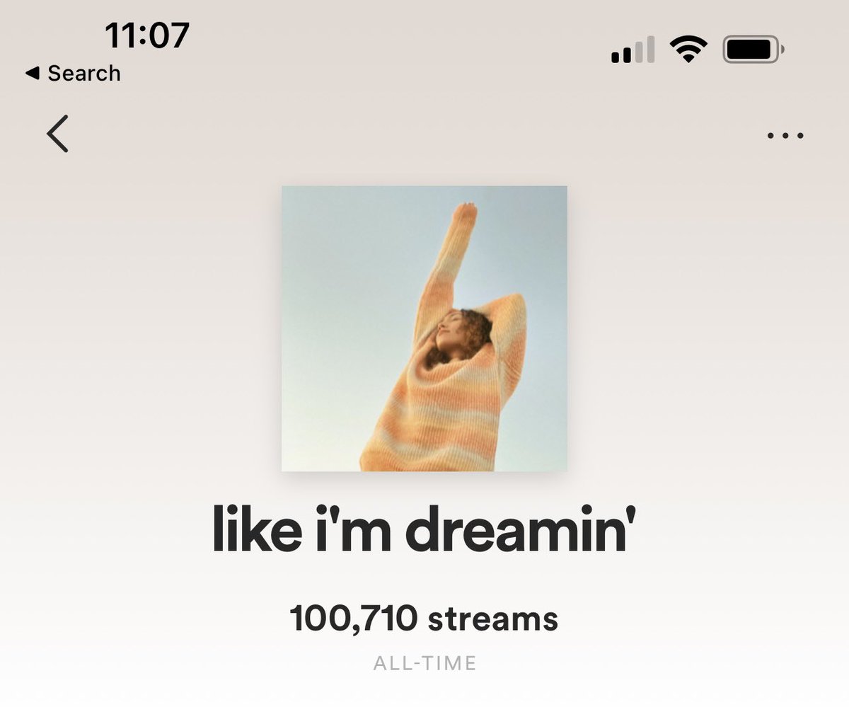 nauseatorres's tweet photo. also my first single just hit 100K 🥹 https://t.co/BzjfBK2MWv