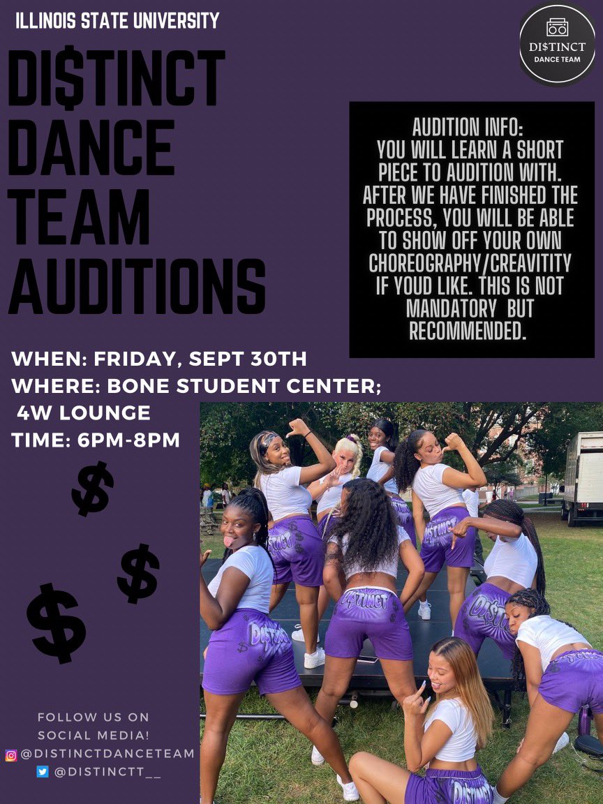 You Guys Have Been Asking…Auditions Are This Friday! 🥰 Don’t Miss Out! 💜🖤🤍