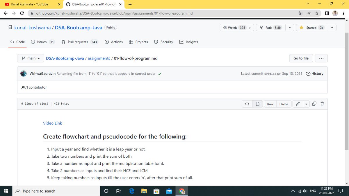 Vishwask_22's tweet image. Hi there! On my day4 of #100DaysOfCodeChallenge and am started solving assignments posted in #GitHub by @kunalstwt for #DsaJava. Soon I'll start next lectures in DsaJava Bootcamp.
#HappyLearning #LearningInPublic #DsaWithKunal #Dsa #Java