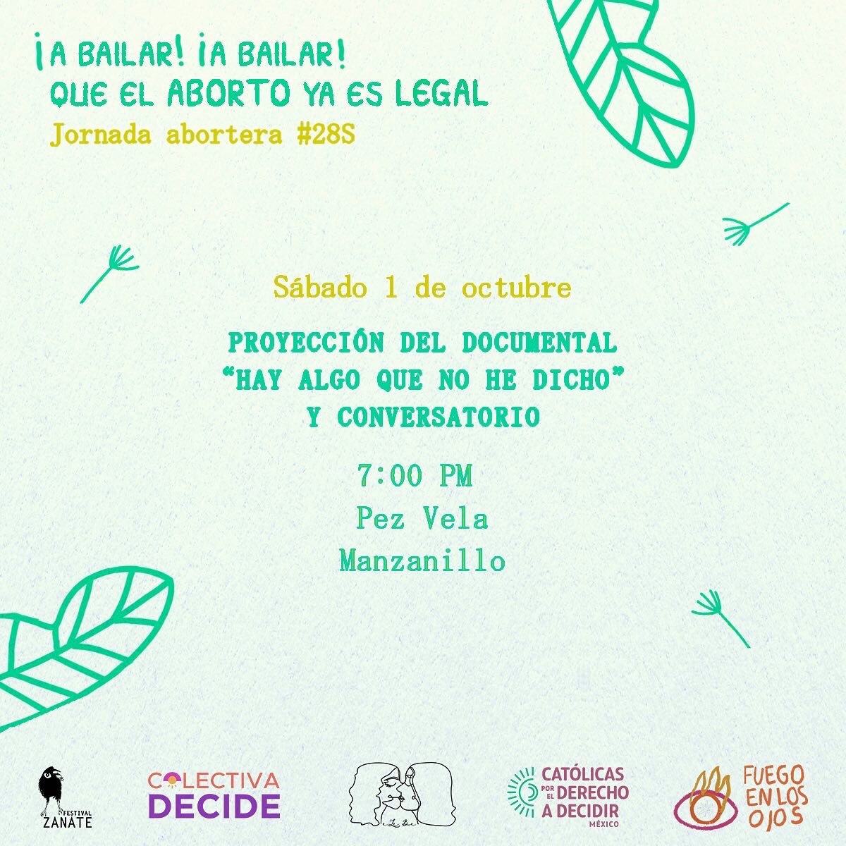 DecideColectiva's tweet photo. ¡A bailar! ¡A bailar! Que el Aborto ya es legal

Regresamos a las calles, porque la lucha por nuestros derechos sexuales y reproductivos sigue, las reflexiones y los encuentros.
Anunciamos con mucho gusto nuestras jornadas y el estreno de @hayalgo_documental en Manzanillo https://t.co/gmL0MnIJLD