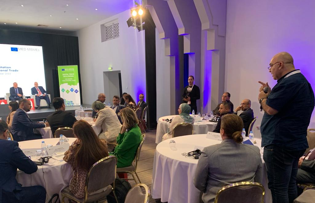 MED_MSMES's tweet photo. 📸📣 Interactive Q&A session during the #Hybrid regional meeting on « Exchange of experiences on the #simplification and #digitalization of international #trade procedures »
#Singlewindows #Portnet #TABADOOL #Tabadool #CoP #dialogue https://t.co/EWY2jKpWi0