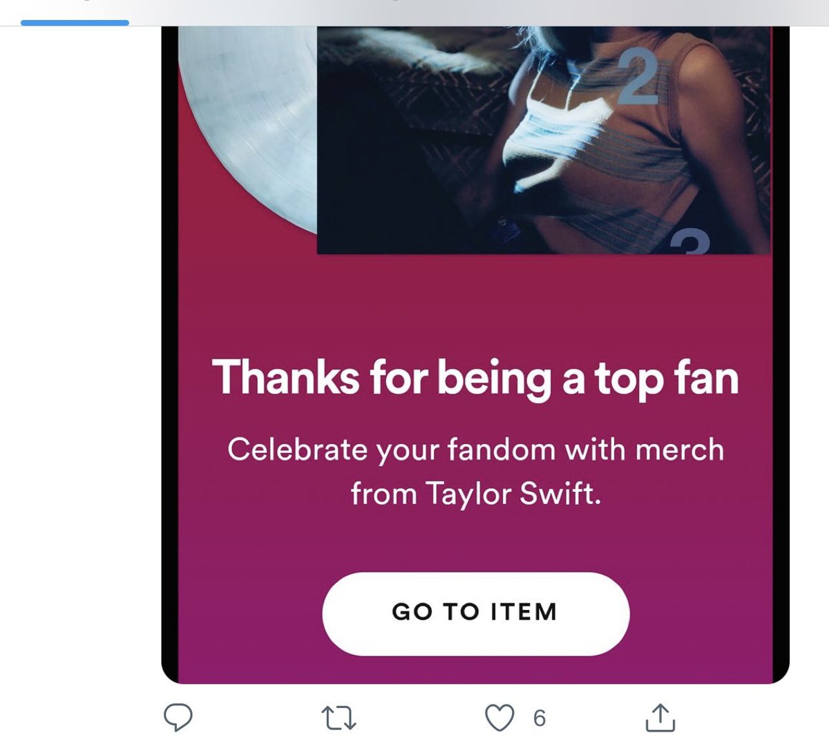 GeorgiaElB's tweet photo. @SpotifyCares hey Spotify! I had a pop up like this one but for Harry Styles, but I accidentally closed it before I could click ‘go to item’. Is there any way to get it back? Thanks! https://t.co/BoSTQDWKNm