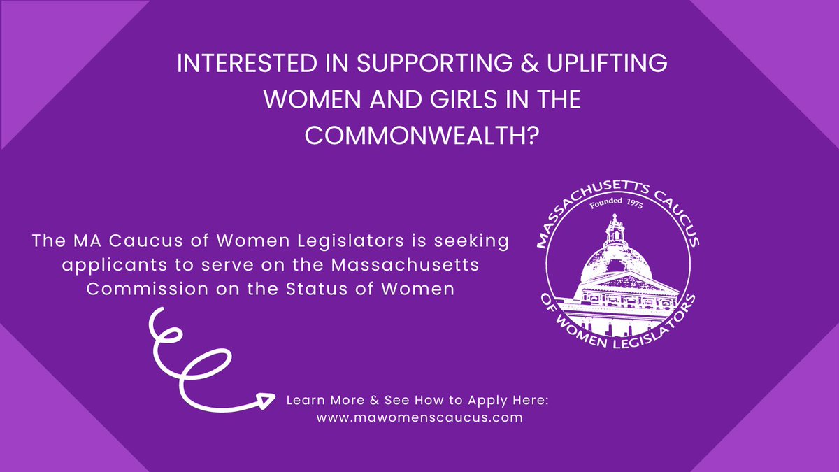 Check out this opportunity from our friends at @MAWomensCaucus , and learn more about the impactful work of @MassCSW! 