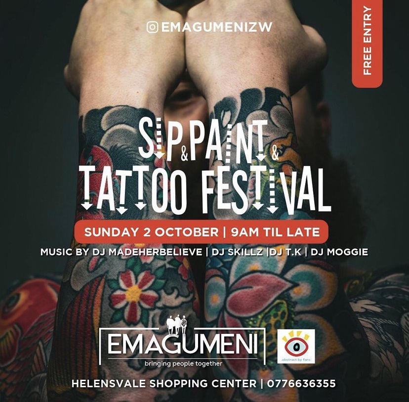 AbstractByFaro (@abstractfaro) on Twitter photo Join us as we make history with Zimbabwe’s first ever TATTOO FESTIVAL!
Come bring out your inner Picasso in more ways than one!
See you there! <a href="/TattooFestZim/">Tattoo Festival Zimbabwe</a> Join us as we make history with Zimbabwe’s first ever TATTOO FESTIVAL!
Come bring out your inner Picasso in more ways than one!
See you there! <a href="/TattooFestZim/">Tattoo Festival Zimbabwe</a>