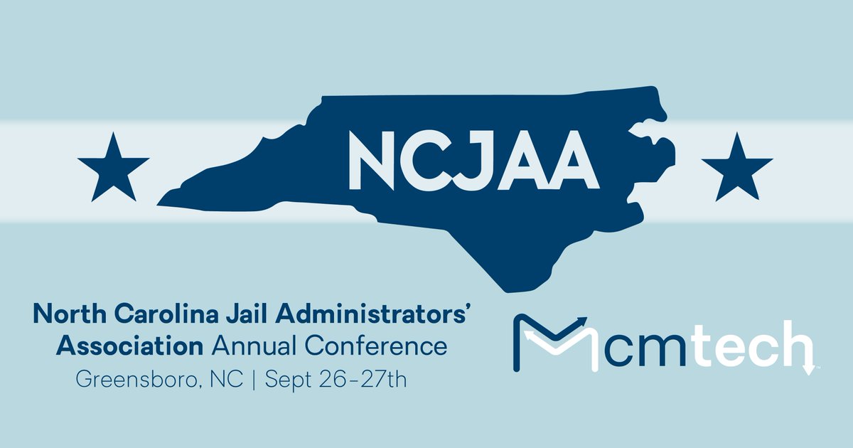 MCM_Tech's tweet photo. Excited to be at North Carolina Jail Administrators’ Association Annual Conference today and tomorrow. #trackmanagemaintain #justtrackit https://t.co/6ZCsMc6rZQ