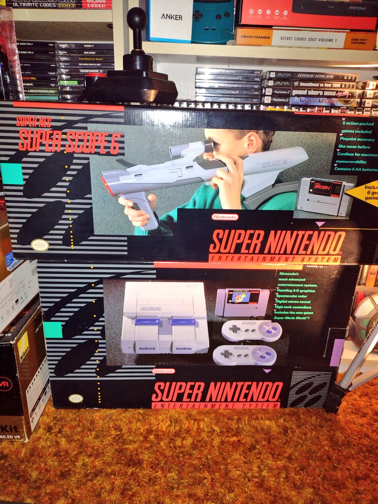 boss120gb's tweet photo. #SNES #SuperScope6🤭🎁👀 #SuperNintendo❤️🔥 #gamers #GamersUnite💪 #ClassicGaming #videogames #Nintendo #OldSchoolVideogames Still in boxes like BRAND NEW!!Scope was only used handful of times!!👀WOW. https://t.co/arx9AnhgUG