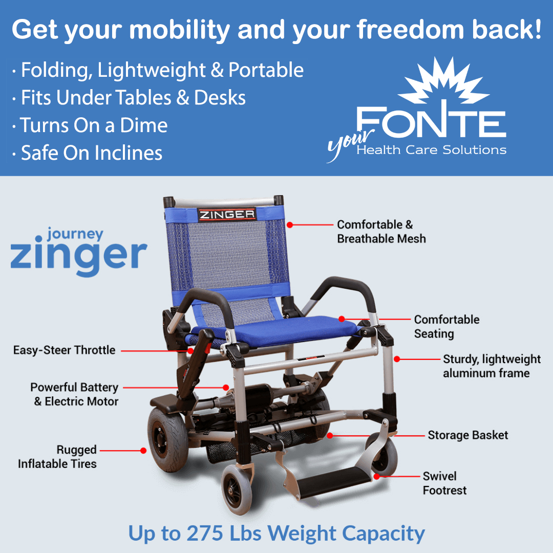 FonteSurgical's tweet photo. The Journey Zinger power chair gives you back your mobility &amp; the freedom to move around your home, your neighborhood, indoors &amp; out. Easy to use, portable &amp;lightweight, so you can get out &amp; enjoy. Available at Fonte’s.
#JourneyZinger #mobilitysolutions #healthcare #rochesterny https://t.co/S2IfToZryC
