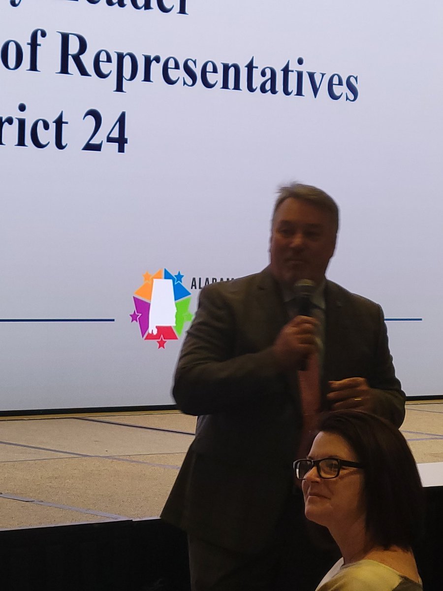 shenitrastokes1's tweet photo. Fort Payne City Schools' MHSC @KaylaMagbie introduces Majority Leader of the Alabama House of Representatives Nathaniel Ledbetter at the 2022 Operation Student Success: Role of The Mental Health Services Coordinator launch.
#alabamaachieves
#operationstudentsuccess
#ALMHSC2022 https://t.co/WyIvp7Diyb