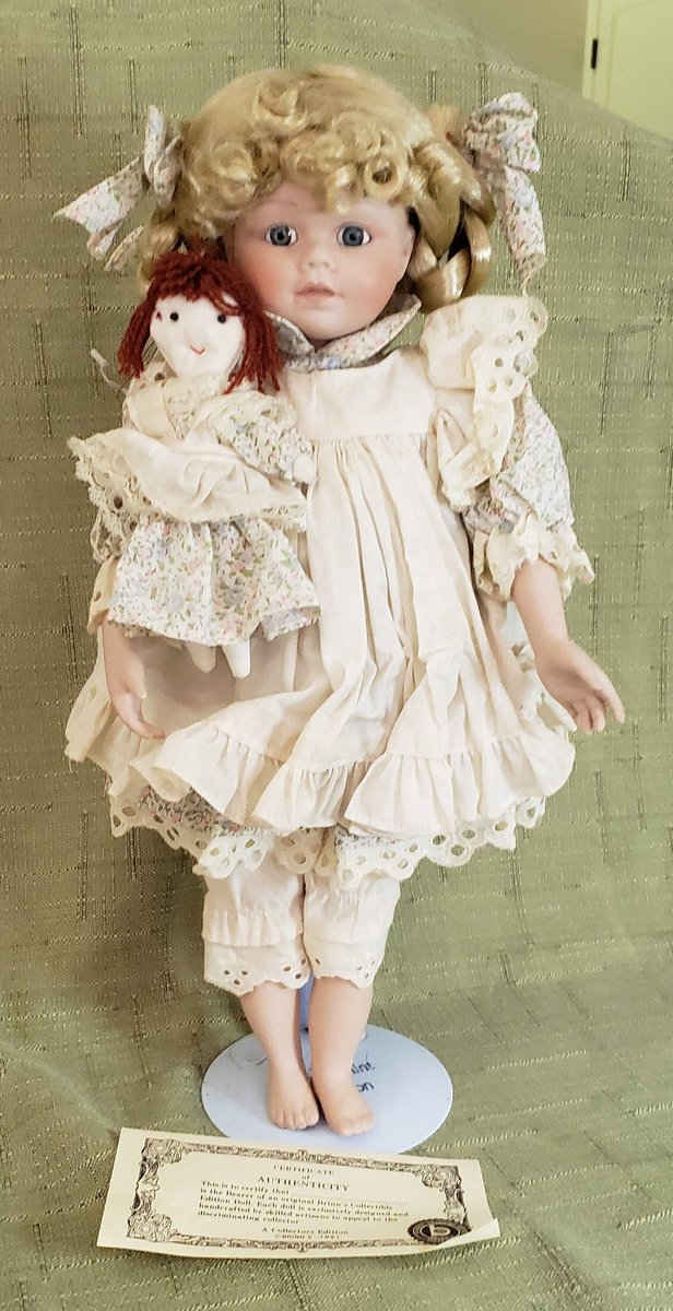 atticesoterica's tweet photo. Vintage Brinn's Collectible Edition Porcelain Baby Doll 16" Tall Hand Painted Hand Crafted In Original Box With Doll Stand With Certificate https://t.co/Et341GQYc4 #AtticEsoterica #MyNewTag #Vintage #Etsy #antique #Brinn https://t.co/LFHqGoBVxa