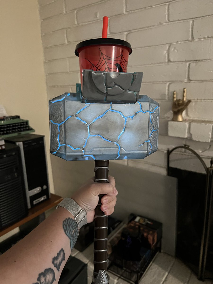 plusultrapotat's tweet photo. I had a total giddy nerd moment!!! A friend of mine brought this back for me!!!! I am worthy, of a cold beverage!!!! #ThorNerd #Worthy https://t.co/w09MlnQbyG