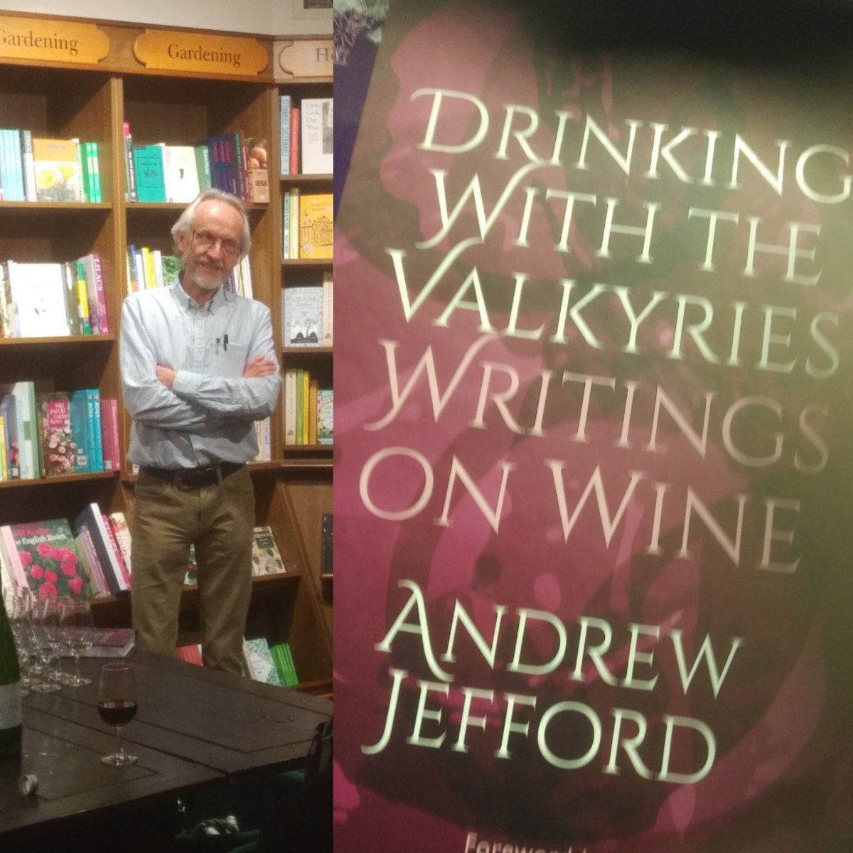 AnneInVino's tweet photo. The inimitable and most eloquent @andrewcjefford speaking at the launch of his 'Drinking with the Valkyries' published by @academie_du 
Probably the best writer on wine alive today. https://t.co/AG6zqVftSi