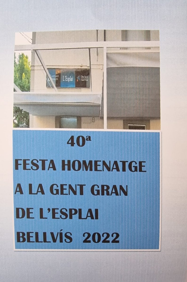 Ajunt_Bellvis's tweet photo. 40a Festa d'Homenatge a la gent Gran de l'Esplai https://t.co/KhbyHDH2FN https://t.co/qdM2jqP0u6