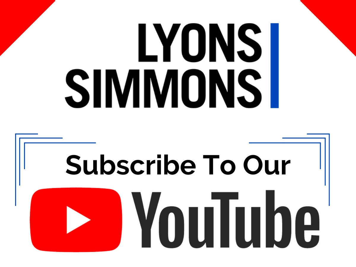 LyonsSimmonsLLP's tweet photo. Lyons Simmons is on YouTube! Keep up with us by subscribing to the channel and you can learn all about our firm! https://t.co/QNhdDiop5r https://t.co/O7jhJ4ydNx
