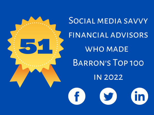 51 social media savvy financial advisors who made Barron’s Top 100 in 2022 
blog.investmentpal.com/social-media-s… 
Acknowledge  <a href="/barronsonline/">Barron's</a>