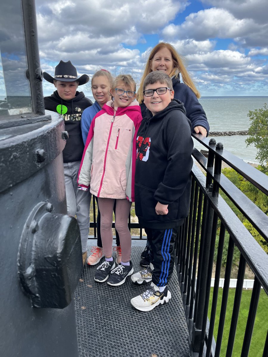 A group of Parker Middle School students visited the Presque Isle Lighthouse for Community Based Instruction on Friday! How cool! ❤️🤍 #parkerpride #generalmclane #gmsd