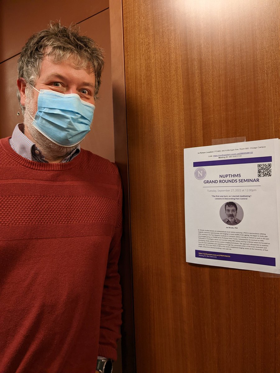 BrightMG's tweet image. Hosting a REAL LIVE SCIENTIST this week! @LexAtom has already spent the weekend getting fun brainstem and spinal cord fMRI data with our lab, and will give a @NUPTHMS Grand Rounds seminar tomorrow. So much fun to have intensive science collaboration in person again!