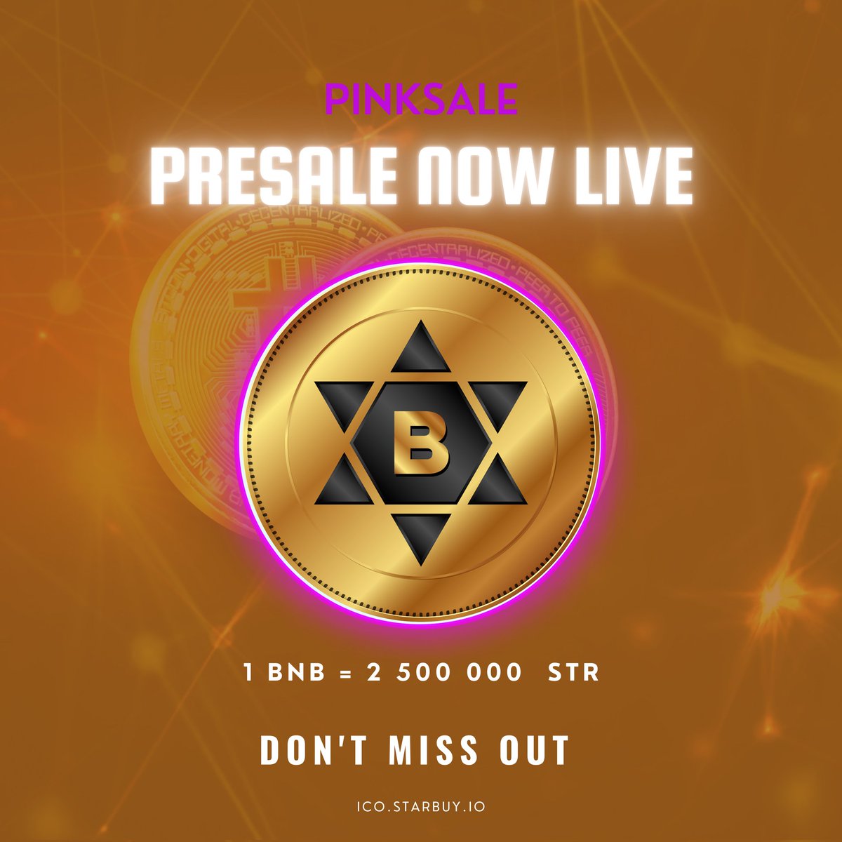 fuelsyncsa's tweet photo. $STR coin is LIVE now on Pinksale. BUY before it goes high.🔥
🚀Presale link: https://t.co/ZxHb8z6nK2
Invest in #STR & Let's grow together!
#presale #bnb #letsgo #tothemoon #token #diamondhands #Crypto #DeFi #bsc #eth #altcoin #potentialGEM https://t.co/ogpePR73q6