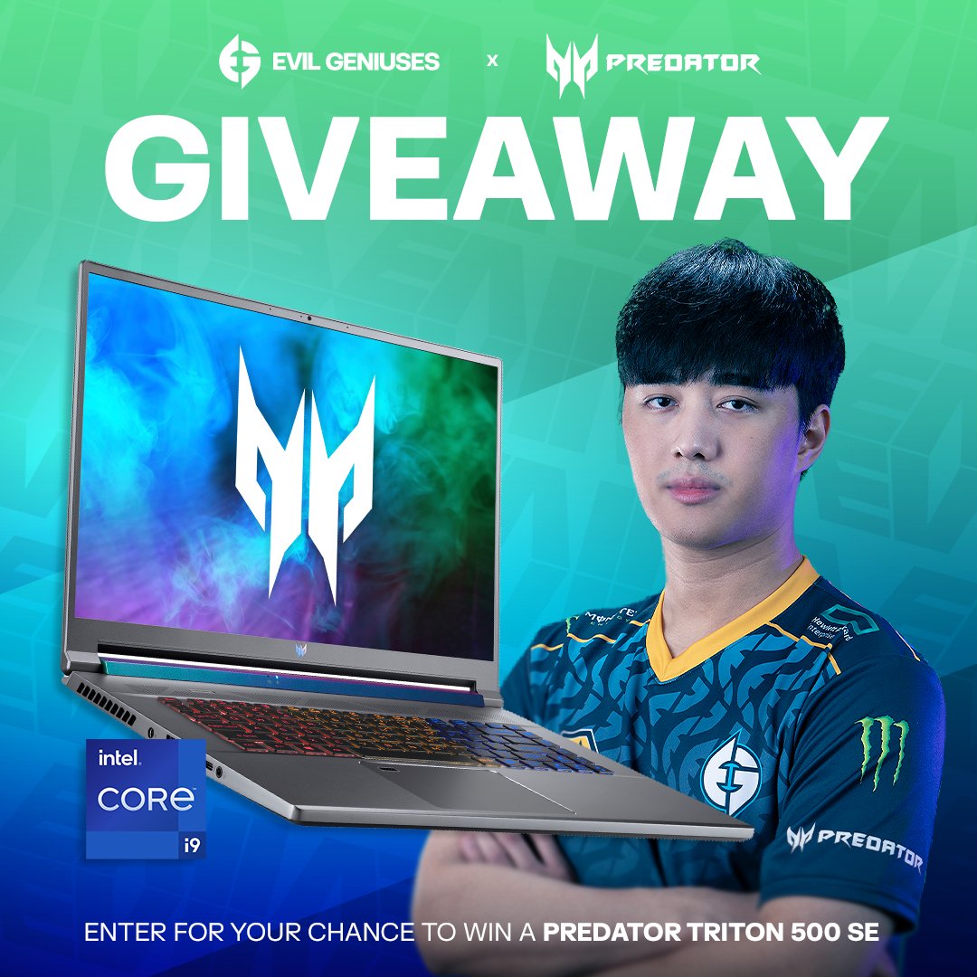 What better way to keep in touch with #dota2 than to play the game? As we approach #TI11, we’re giving away a Predator Triton 500 SE laptop. ENTER HERE: evlgn.us/PredatorDota2 @Predator_USA | @IntelGaming