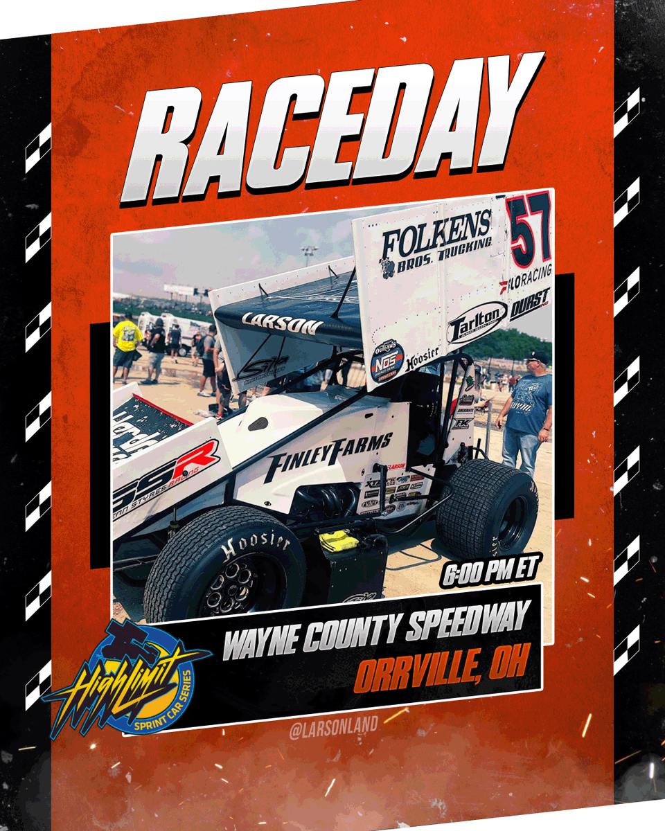 LarsonLand's tweet photo. It is Raceday for Yung Money Kyle Larson tonight at the Wayne County Speedway for the second ever race of the High Limit Sprint Car Series. Catch all of the action live on @floracing at 6:00PM ET!
#kylelarson #yungmoney #sprintcar #highlimitsprints #dirttrackracing #finleyfarms https://t.co/568AewLq3o