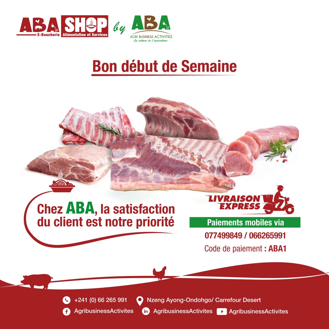 aba_activities's tweet photo. [𝐁𝐨𝐧𝐣𝐨𝐮𝐫 𝐟𝐚𝐦𝐢𝐥𝐥𝐞 𝐀𝐁𝐀] ☺️

Comment s'annonce votre semaine ? 

          ABA SHOP  by ABA vous propose le meilleur en matière de viande porcine.
   Au 077499849 faites votre  𝐩𝐚𝐢𝐞𝐦𝐞𝐧𝐭 code : 𝐀𝐁𝐀𝟏

#ABASHOP #ABA #viandedeporc #mangeonslocal https://t.co/8pF0qEosOA
