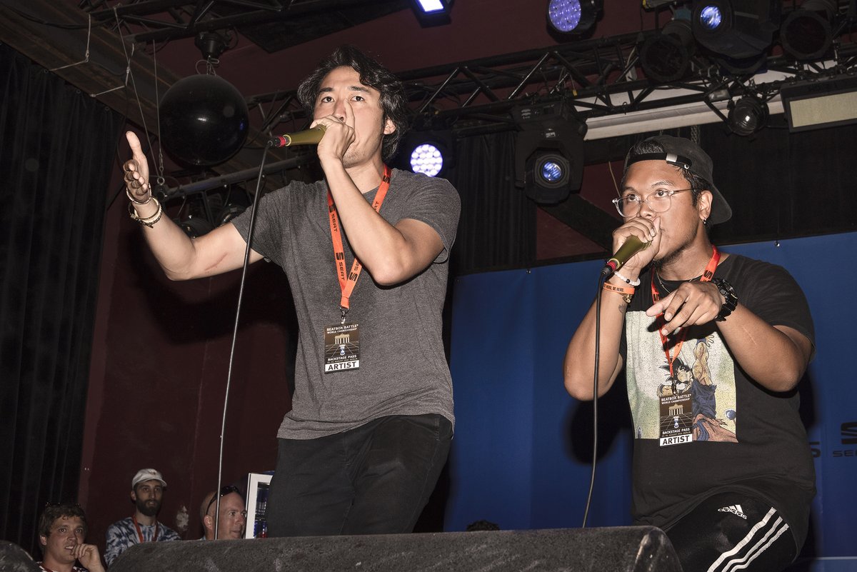 Gene Shinozaki & Chriz Celiz aka Spiderhorse from USA live on stage at the 5th Beatbox Battle World Championship in the Astra Kulturhaus in Berlin Germany. @GVSbeatbox @chrisceliz

#BBBWC #BeatboxBattle #WorldChampionship #Beatboxing #Gene #ChrizCeliz #USA

Photo: Rolf Wackendorf