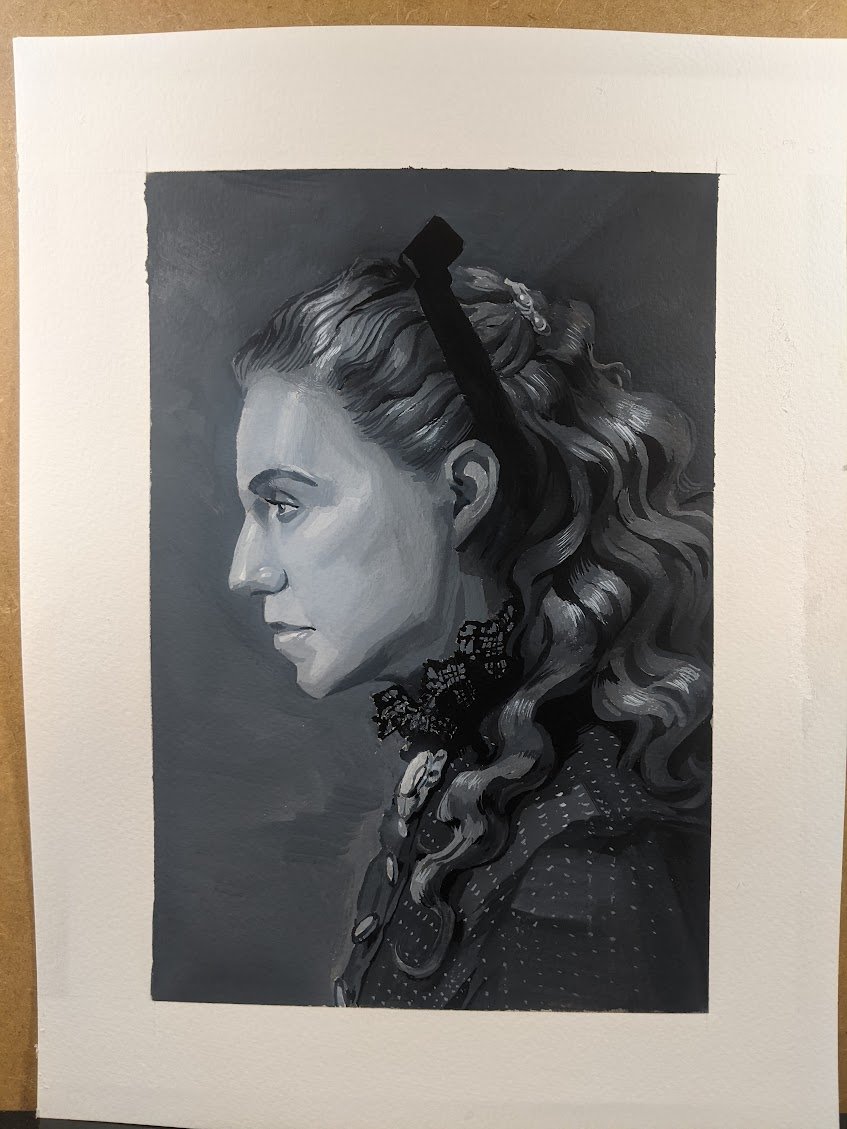 The finished painting, by request <3
Gouache on watercolor paper
Reference provided by Watts Atelier