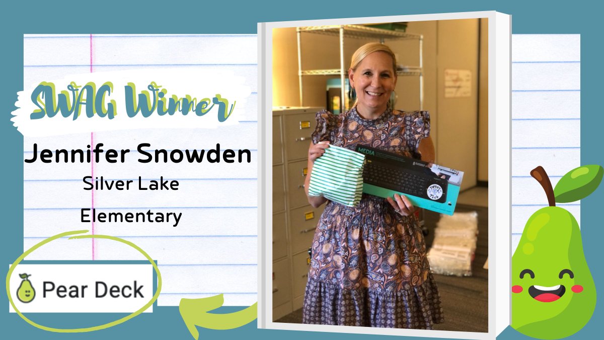 GCISDigital's tweet photo. 🍐🚨Pear-tember winner alert! @SLESnowden at @SLExDstars won some sweet @PearDeck SWAG for being an early bird in @GCISDigital's #PearDeck training in @Canvas_by_Inst. For more information, contact @GinaInTech or look for her #DigitalDish in your 📧 email inbox! 🎉🎉 https://t.co/oQKAHT5rG9