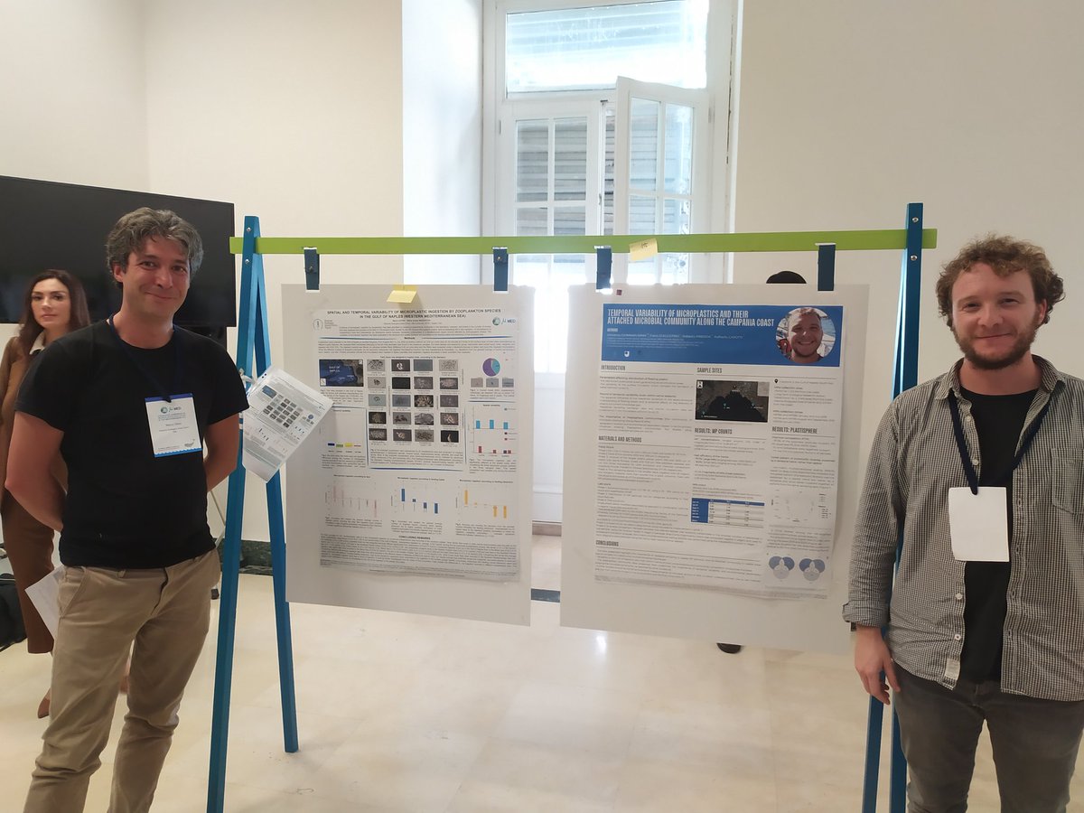 VincenzoDonnaru's tweet photo. Partners in crime! #microplastix colleagues at @MicroMed2022 #postersession https://t.co/hc0y89ptY3