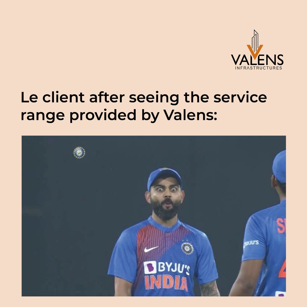 valens_infra's tweet photo. Century marne mein Virat aur construction mein Valens, best hai!

#valensinfra #valensodisha #construction #cuttack #bhubaneswar #Odisha #realestate #constructioncompany #meme #clientlove #realestateclients🏡  #clientsatification https://t.co/iupZHiTLLR