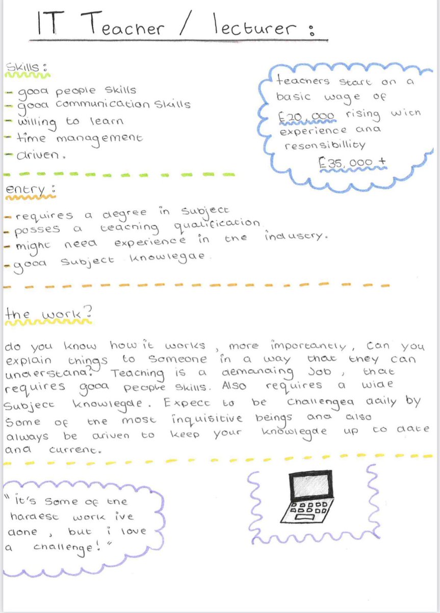 Students in 9a3 Computing got creative on Friday during Careers Day! Here are some of the posters they created in the classroom. <a href="/MrsToroPearce/">MrsToro-Pearce</a> @ellowes9