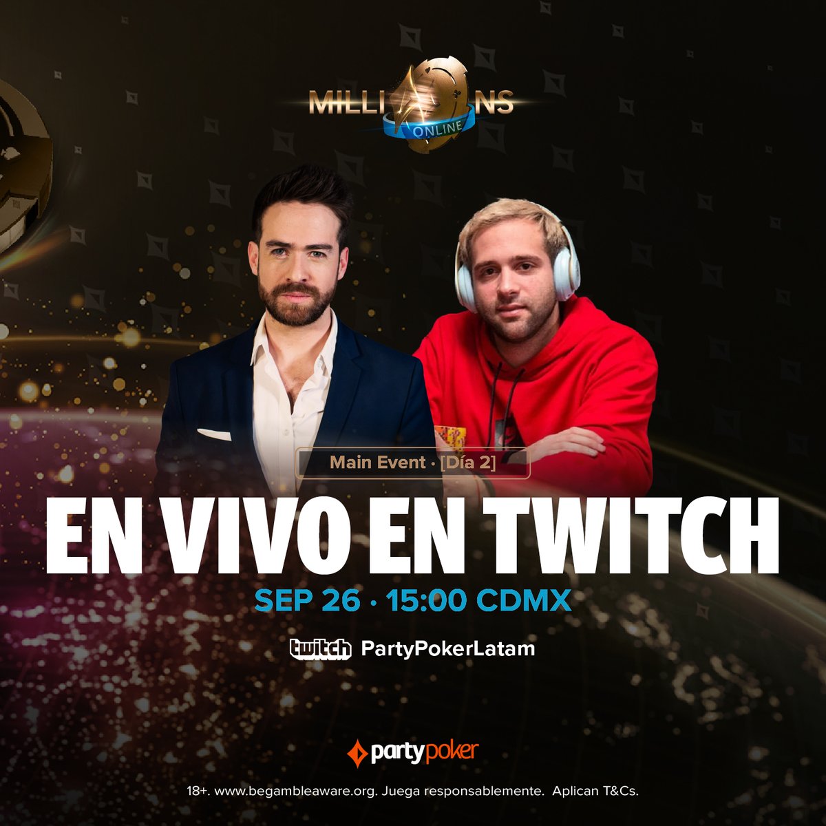 ¡Ya estamos en vivo! 
El #MILLIONSOnline lo seguís por acá 👉twitch.tv/partypokerlatam, de la mano de <a href="/santigoal/">Santiago Gonzalez</a> y <a href="/tinchogava/">Martín Gavasci</a> 🫶