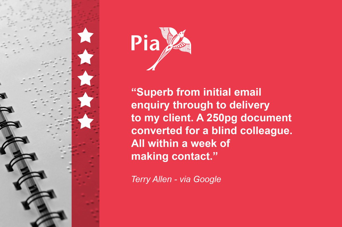 Starting this week off with a great review and amazing feedback for the team. It is extremely rewarding to know that we have a positive impact on customers and the end user!

#Review #accessibility #braille #BrailleNewWorld #a11y