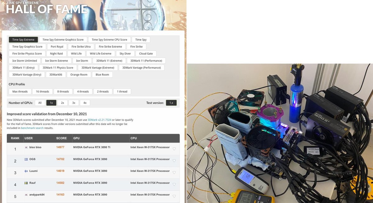 bumfoto1's tweet photo. I had my last LN2 bench session to remember the last NVIDIA days of EVGA, and set a new world record at TSE and now I have every records on 3DMark TSE, TS and Port Royal.
I would like to send my sincere gratitude to @TEAMEVGA,@EVGA_JacobF and especially Vince ‘K|NGP|N’ Lucido https://t.co/bdKu1sUGq3