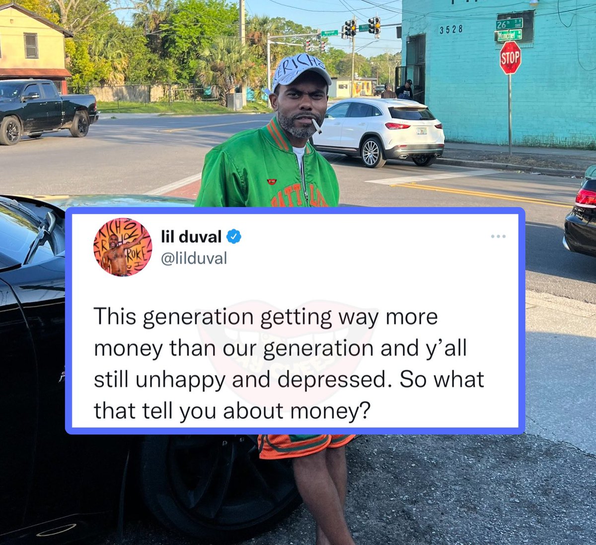 SaycheeseDGTL's tweet photo. Lil Duval says this generation makes more money than his generation, but they are not as happy. https://t.co/VEQip1OTDY