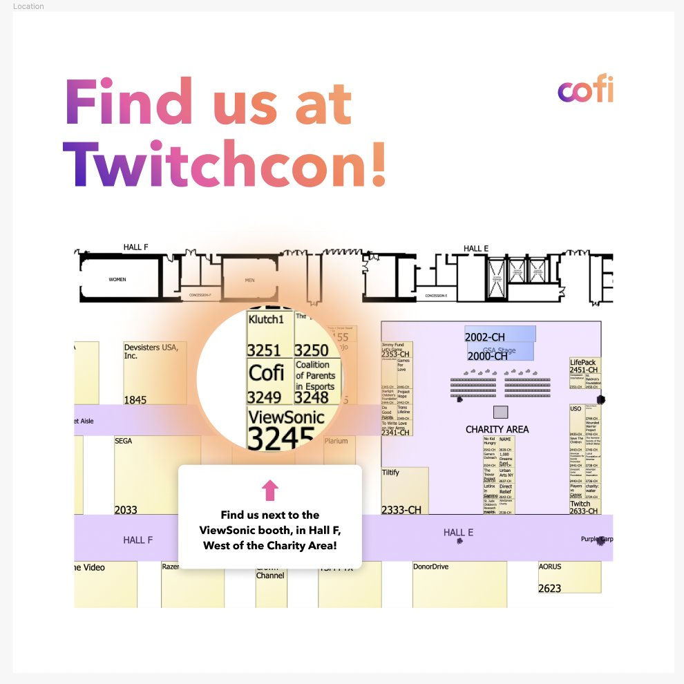 Cofi.App (@cofiapp) on Twitter photo If you'll be @Twitchcon on October 7-9th, make sure you stop by our Booth #3249 and win cool rewards. Here is the link to the event map: s36.a2zinc.net/clients/twitch… If you'll be @Twitchcon on October 7-9th, make sure you stop by our Booth #3249 and win cool rewards. Here is the link to the event map: s36.a2zinc.net/clients/twitch…