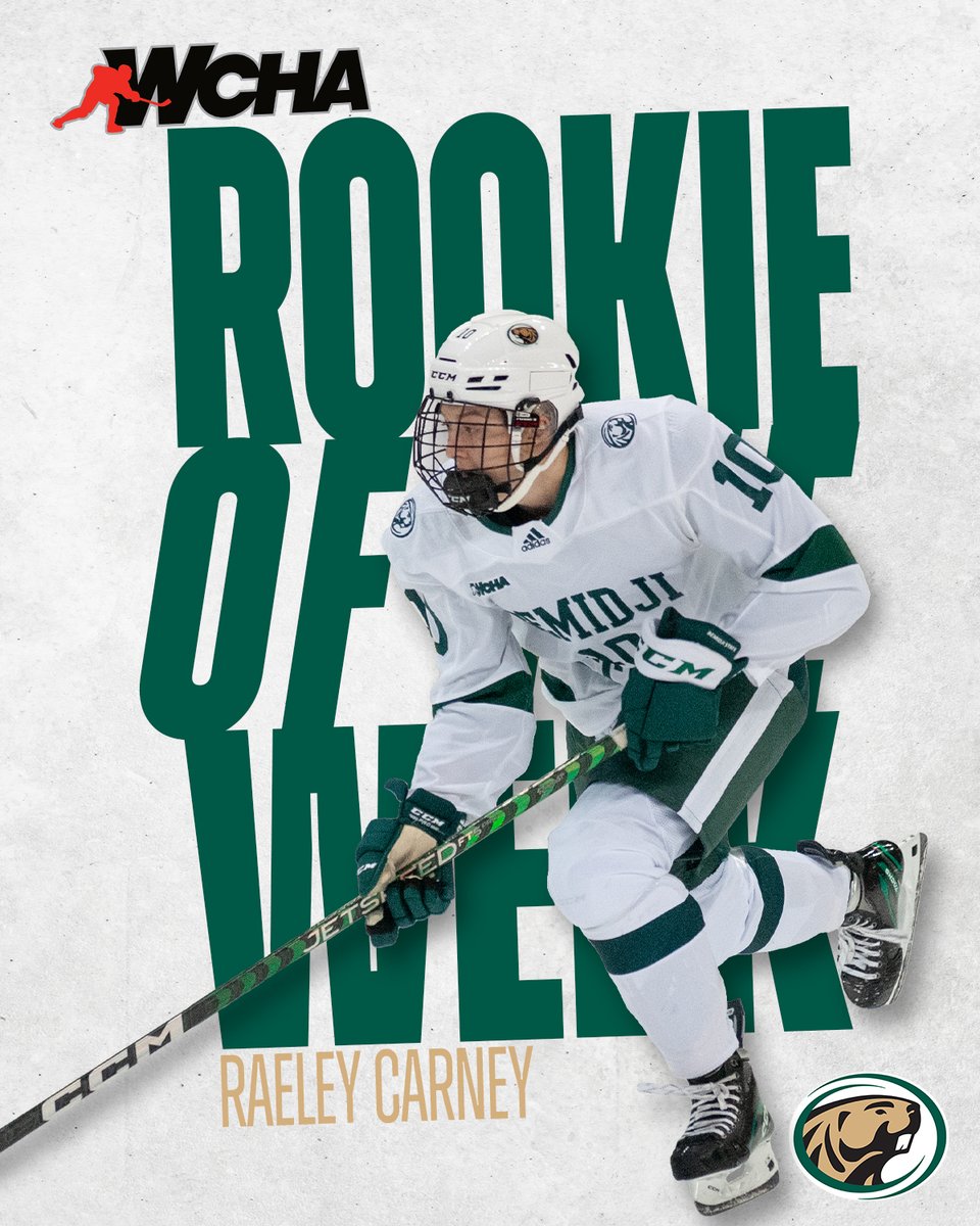 ✅ Play in first collegiate games
✅ Score first collegiate goal (2)
✅ Earn first #WCHA weekly accolade

What an opening weekend for freshman Raeley Carney!

#GoBeavers #BeaverTerritory