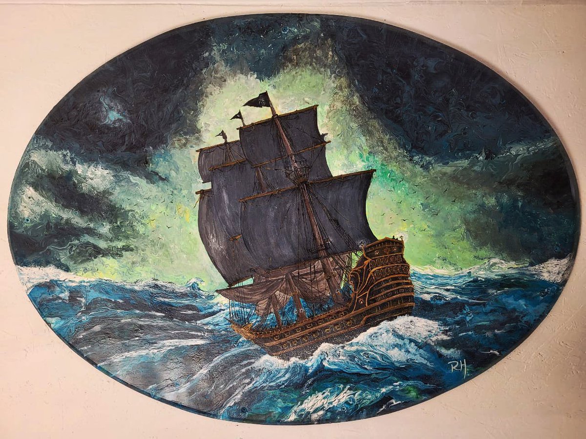HopeProjectArt's tweet photo. What an incredible painting by @r______0088art 70cm x 120cm  

#boat #boats #highseas #ocean #oceans #sea #seas #battleship #pirateship #pirateships #ship #ships #maritime #vessel #art #sealife #sailing #sailors #sailor #sailorlife https://t.co/RtEvr48uEs