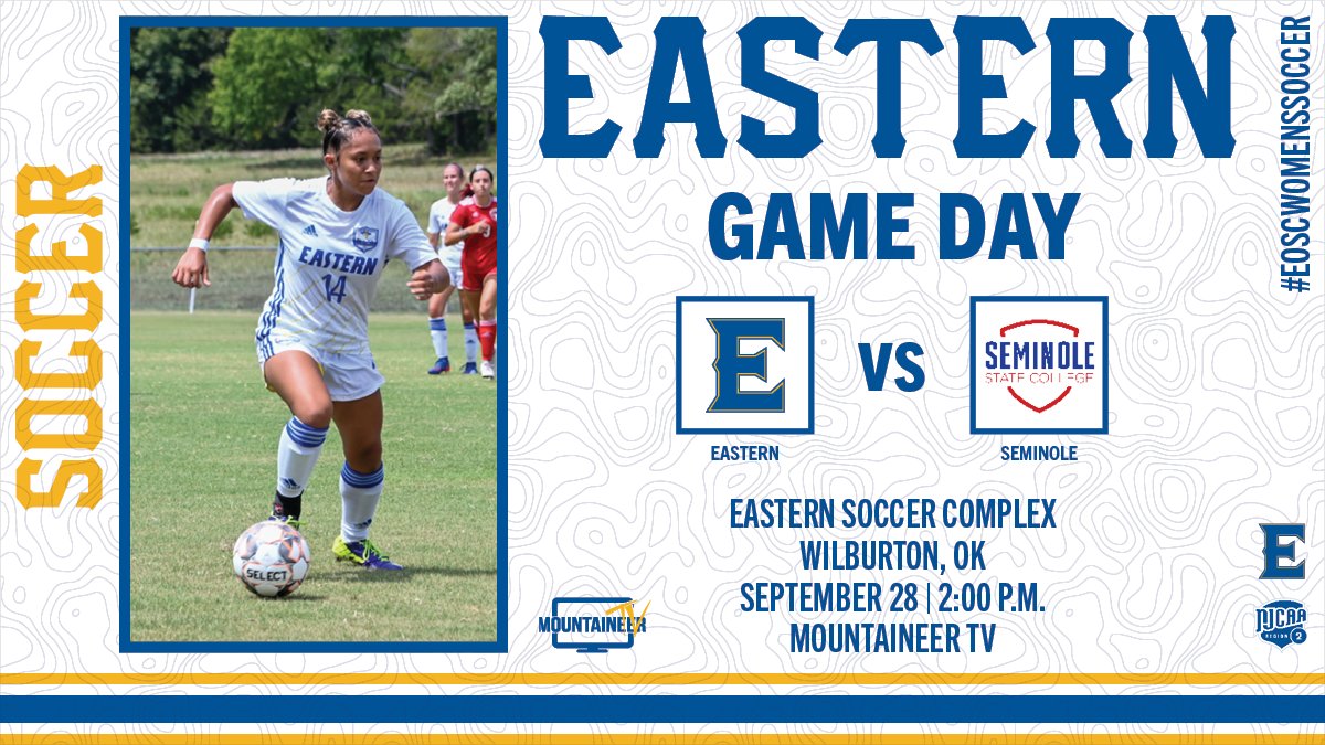 eosc_wsoc's tweet photo. It's Game Day! Come watch us take on Seminole State College! Our game will be broadcast live on Mountaineer TV! #TheE #EOSCWomensSoccer #NJCAAWSOC
⚽️ vs. @SSCtrojansWSOC
⏰ 2:00 PM
🏟 Eastern Soccer Complex
📍 Wilburton, OK
📺 https://t.co/RdPbmbYpN5 https://t.co/02ptK7Iauc