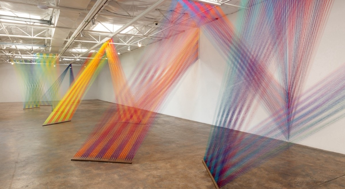 Artist <a href="/gabrieldawe/">Gabriel Dawe</a> is known for his large-scale installations that explore the visible light spectrum through textiles. He has a major exhibition at Talley Dunn Gallery. “Ode to Futility,” includes a site-specific installation and new sculptural works. bit.ly/3S7MZn5