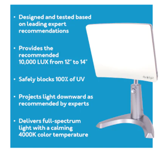 The Day-Light Classic Plus SAD light therapy lamp is a versatile option for those who want the bright light therapy brand chosen by clinicians. #seasonaldepression