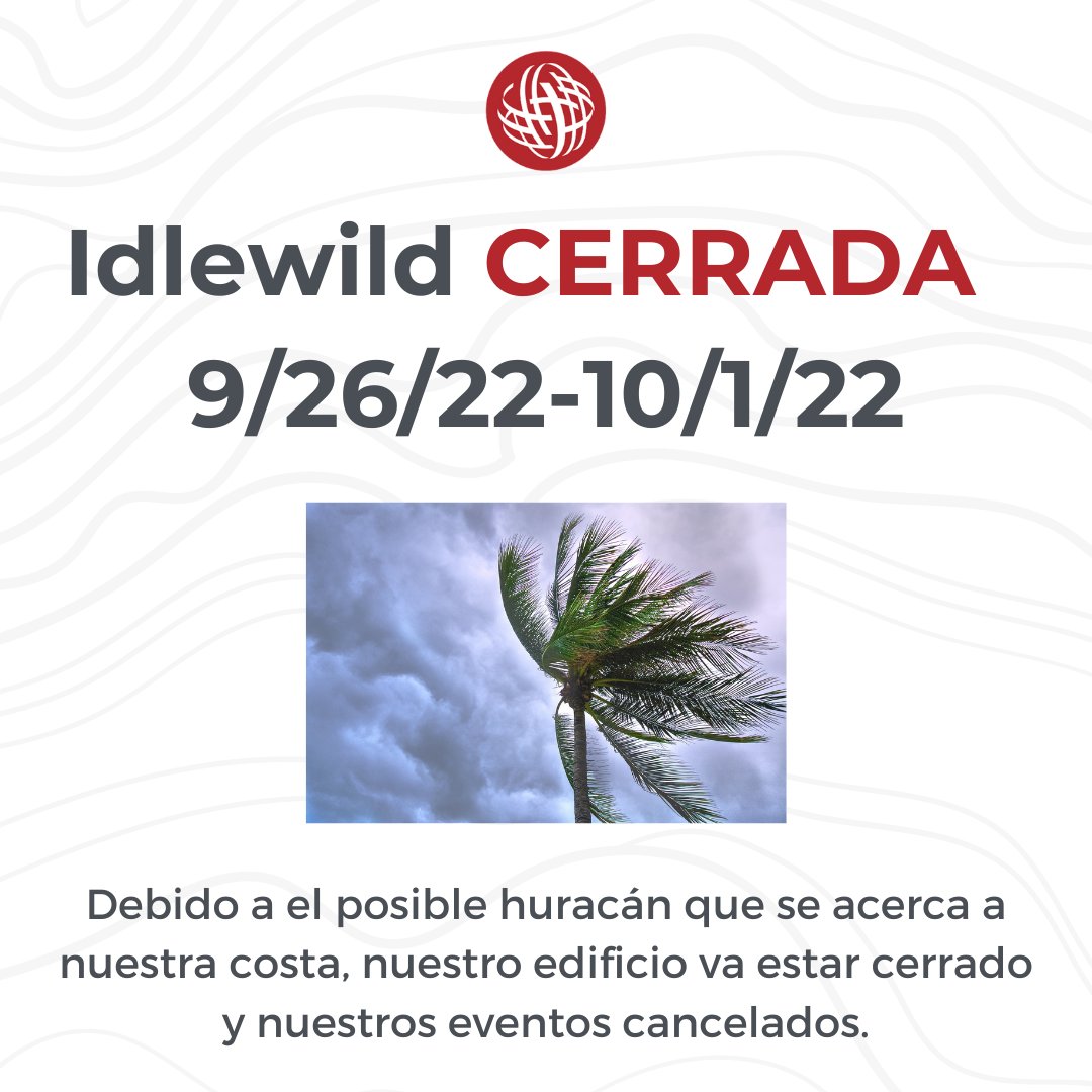 Debido a el posible huracán que se acerca a nuestra costa, nuestro edificio va estar cerrado desde 9/26/22- 10/1/22, en orden de preparamos en oración y en precauciones a tomar.  Nuestras Oración de la Mañana  esta cancelada.

Sabemos que Dios esta en control (1 Pedro 5:7)